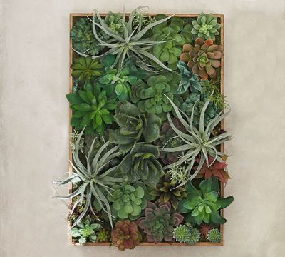 Faux Succulent Wall Art