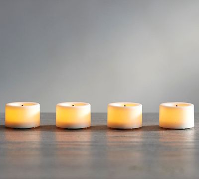 Flameless Outdoor LED Tealight Candles - Set of 4
