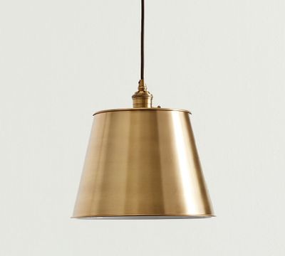 Metal Tapered Shade Pendant With Cord