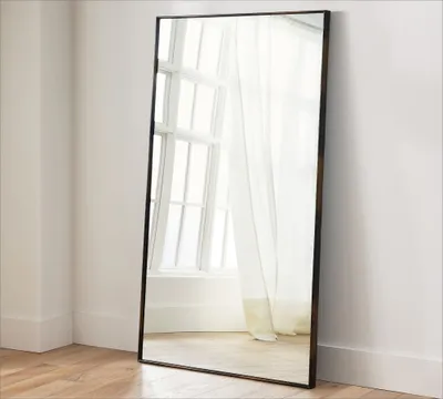 Berke Oversized Bronze Frame Antiqued Floor Mirror