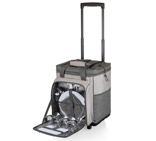 Everly Rolling Picnic Cooler - Set for 4