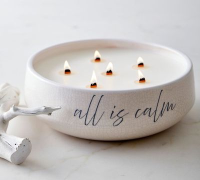 Calm Collection Scented Ceramic Candle – Amalfi Jasmine