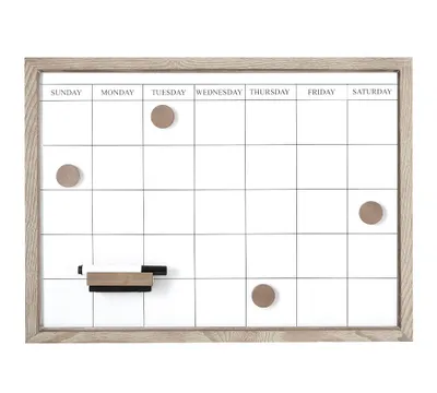 Daily Modular Wall System Livingston Grey Whiteboard Calendar