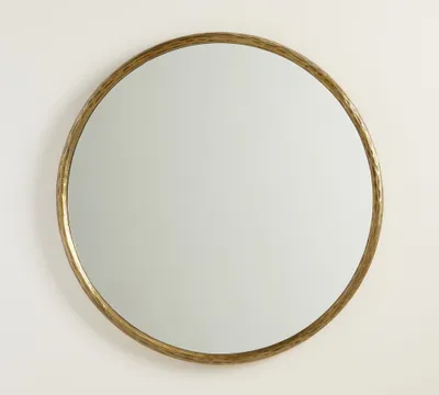 Crosby Brass Round Wall Mirror