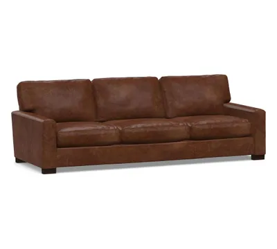 Turner Square Arm Leather Sofa