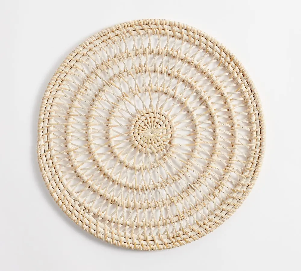 Pottery Barn Miramar Handwoven Rattan Charger Plate | Yorkdale Mall