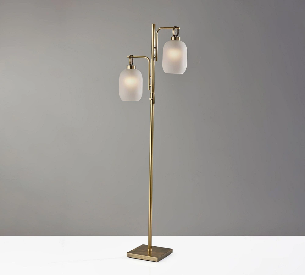 Leighton Metal 2-Light Floor Lamp (67")