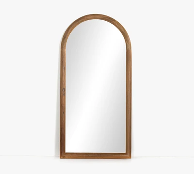 Charley Smoked Acacia Arch Mirror