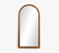 Charley Smoked Acacia Arch Mirror