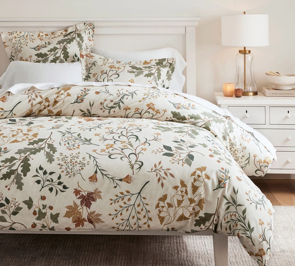 Open Box: Autumn Botanical Percale Duvet Cover