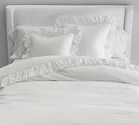 Open Box: Belgian Flax Linen Fringe Ruffle Duvet Cover