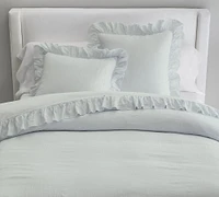 Open Box: Belgian Flax Linen Fringe Ruffle Duvet Cover