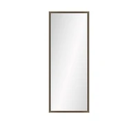 Custom Wood Framed Wall Mirror, Beveled Profile