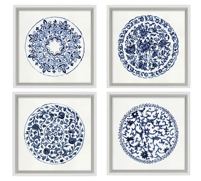 Porcelain Blue Framed Paper Prints