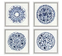 Porcelain Blue Framed Paper Prints