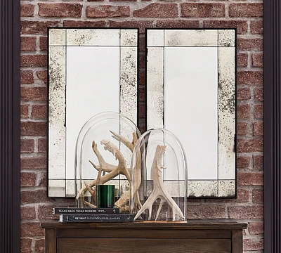 Tribeca Antiqued Glass Wall Mirror 16" x 30"