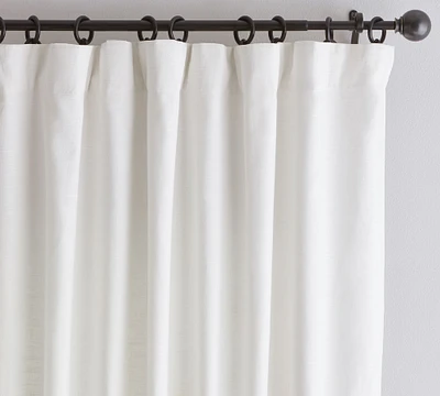 Open Box: Custom Emery Linen Curtain - White