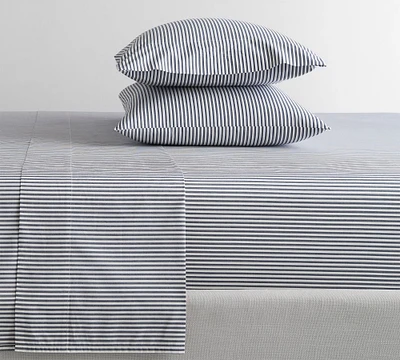 Wheaton Stripe Organic Percale Sheet Set