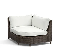 Open Box: Build Your Own - Torrey Wicker Square Arm Loveseat Chaise Outdoor Sectional Components