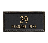 Beaded Rectangle Address Plaque