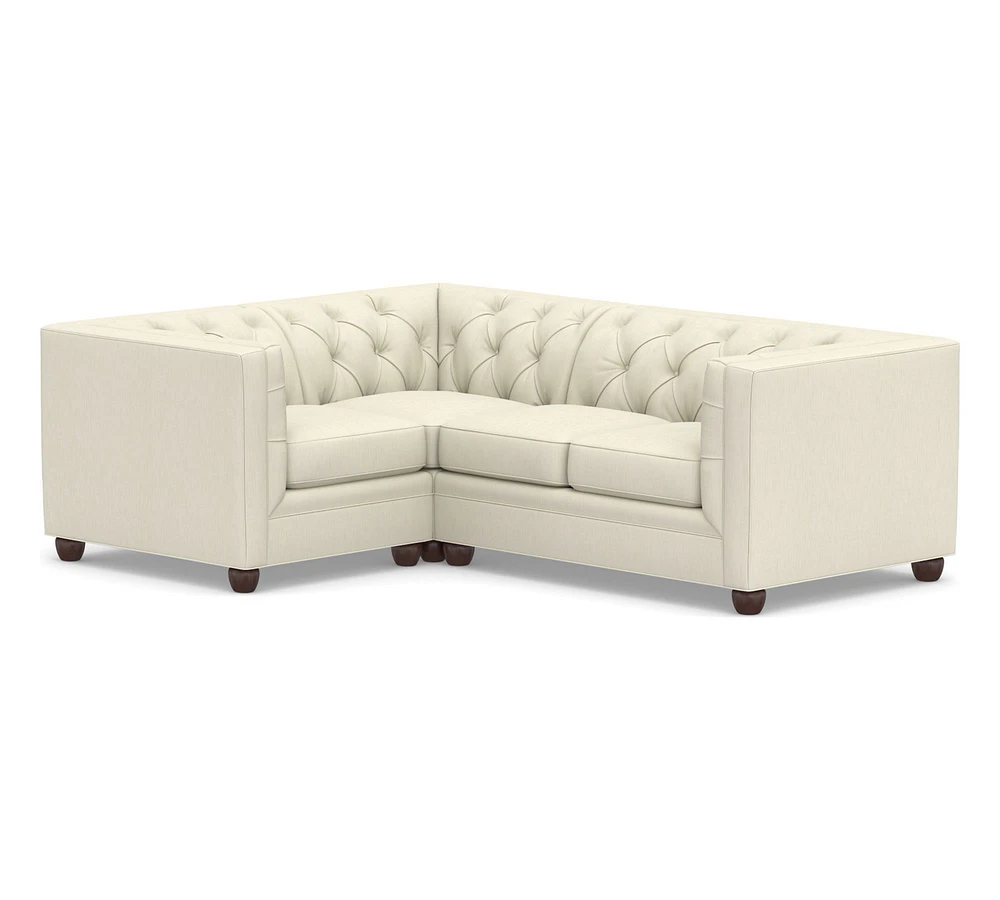 Chesterfield Square Arm 3-Piece Sectional (97")