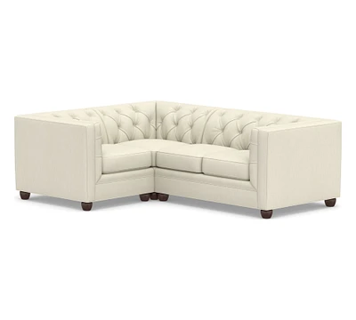 Chesterfield Square Arm 3-Piece Sectional (97")