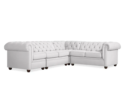 Chesterfield Roll Arm 4-Piece Sectional (122")