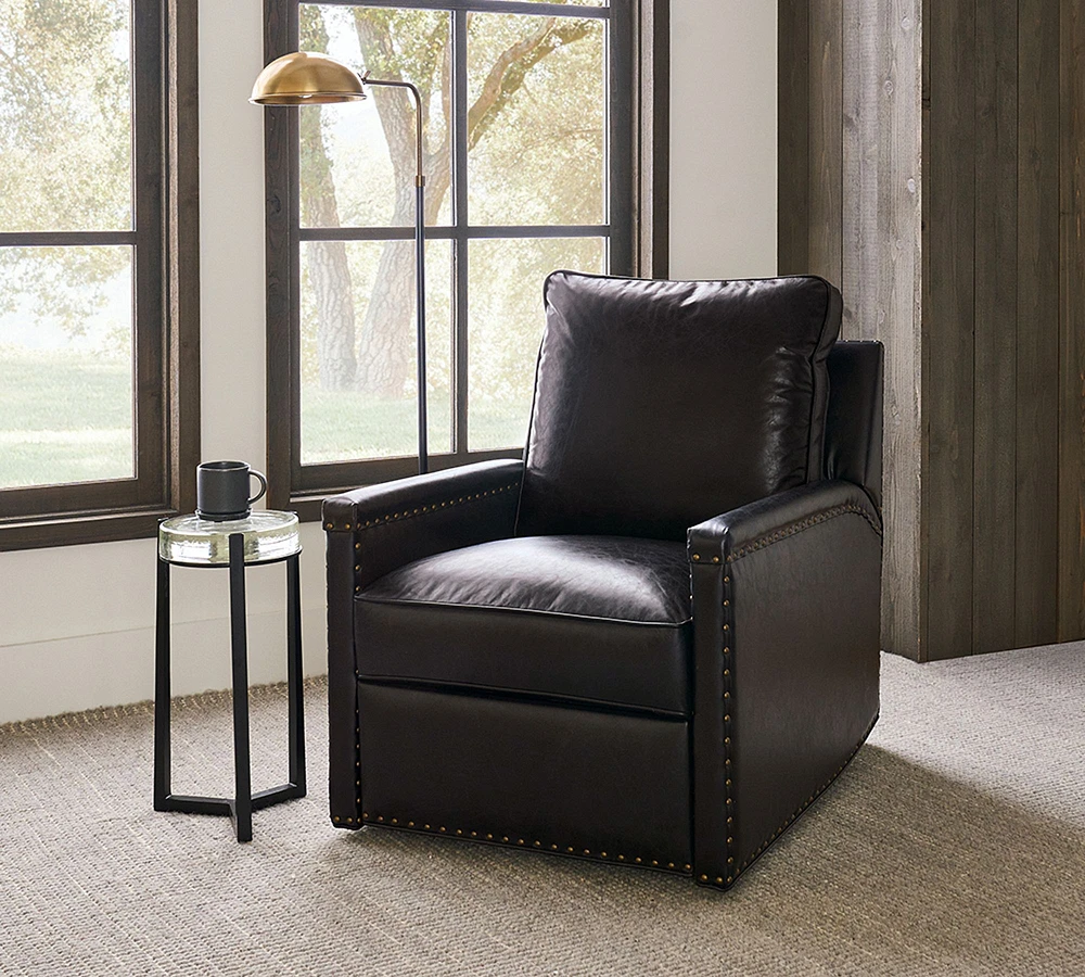 Open Box:Tyler Square Arm Leather Power Lift Recliner