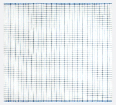 Windowpane Block Print Cotton Tablecloth - Set of 4