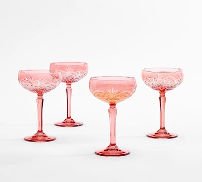 Antique Cut Coupe Glasses