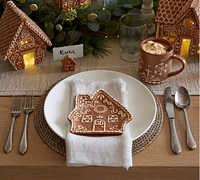 Gingerbread House Stoneware Appetizer Plates - Set of 4