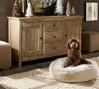 Mink Faux Fur Round Pet Bed