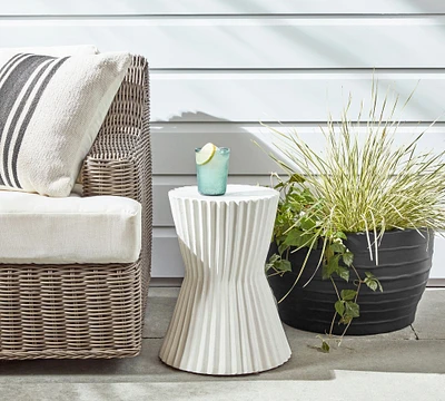 Fluted Outdoor Side Table