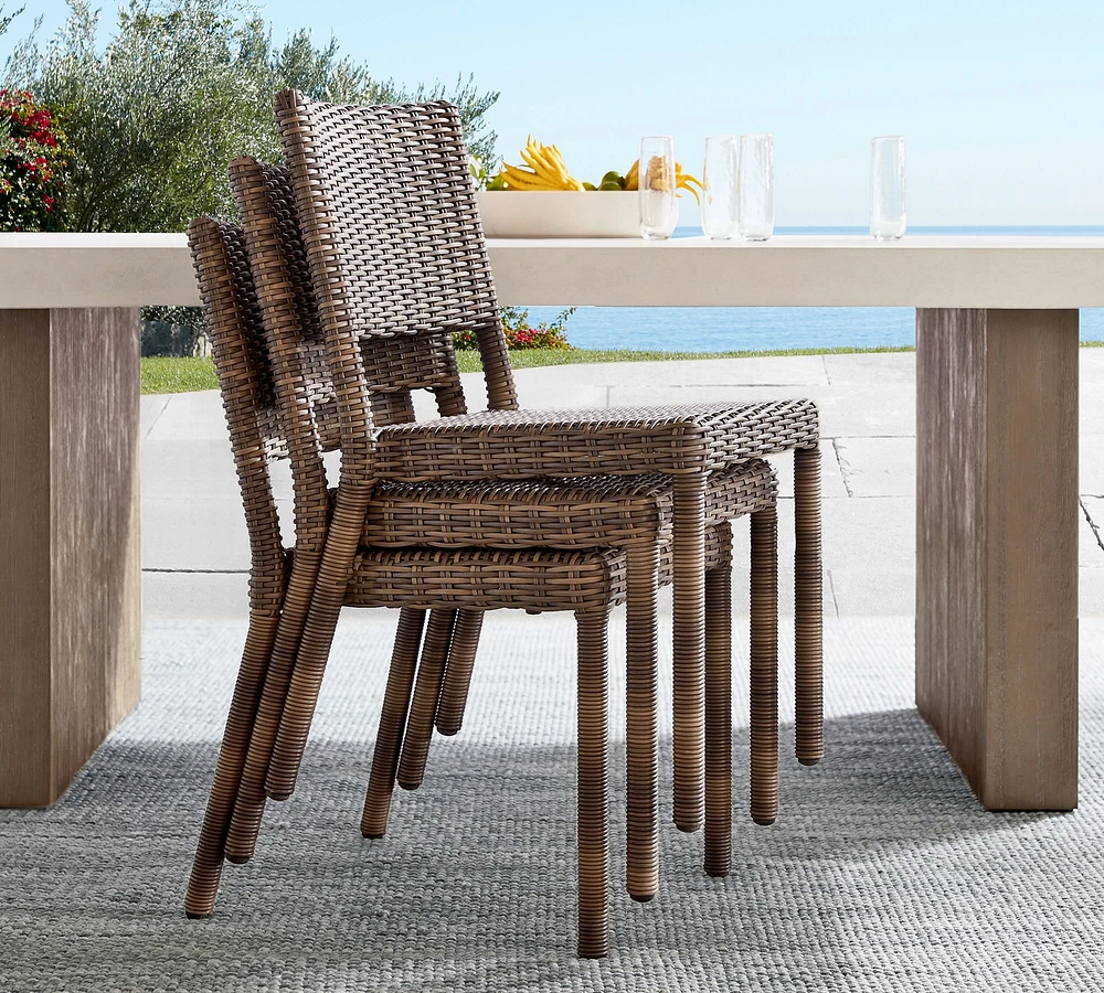 Open Box: Torrey Wicker Stackable Outdoor Dining Chair