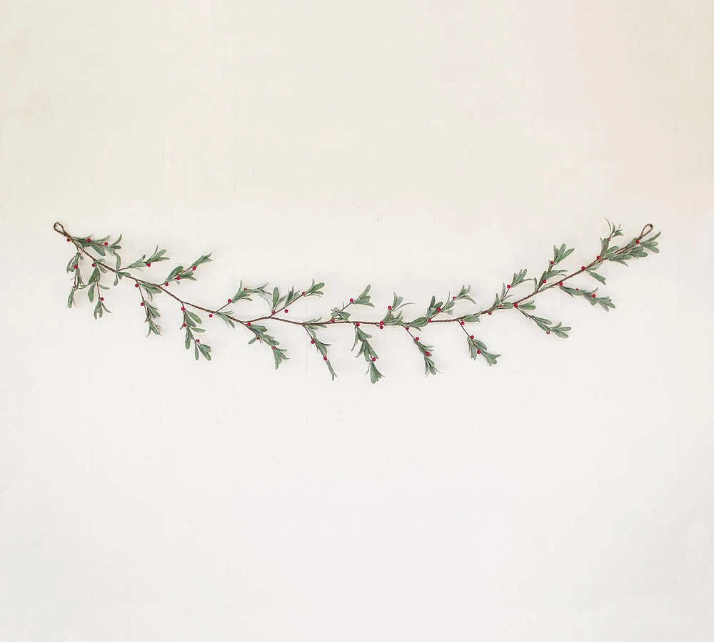 Faux Mistletoe Garland, 72"