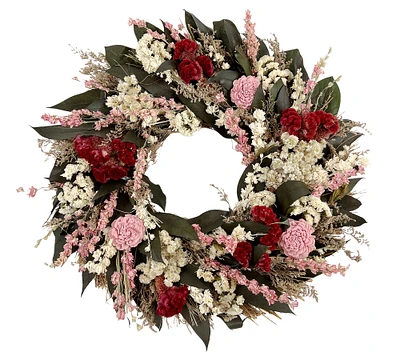 Dried Pink Garden Wreath