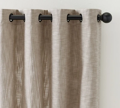 Open Box: Seaton Textured Cotton Grommet Curtain