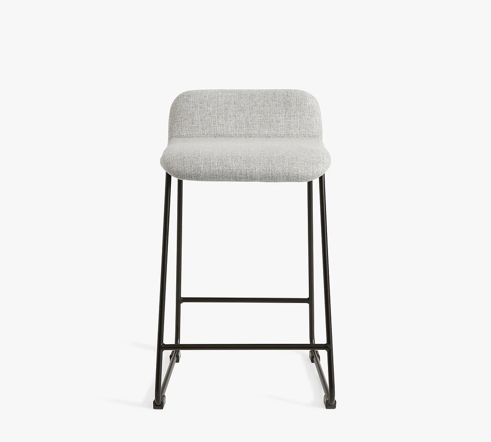 Zoe Upholstered Metal Stool