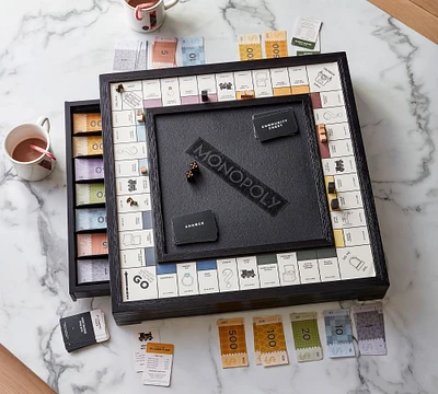 Wooden Monopoly Board Game - Luxury Edition