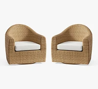 Gideon Wicker Swivel Outdoor Lounge Chair