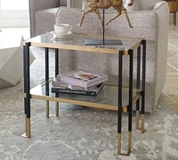 Keller Rectangular Glass Accent Table (28")