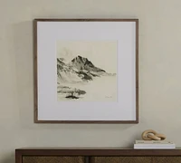 Land Sketch Framed Print By Dan Hobday