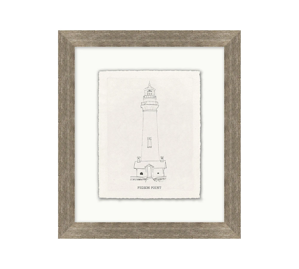 Lighthouse At Pigeon Point Framed Print