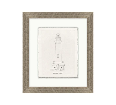 Lighthouse At Pigeon Point Framed Print