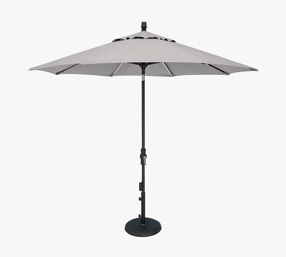 9' Round Fira LED Outdoor Patio Umbrella - Aluminum Tilt Frame