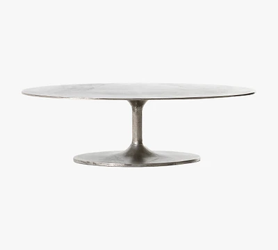 Collier Metal Oval Coffee Table (55")