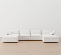 Dream Lounge Wide Arm Modular Double Chaise Sectional (176")