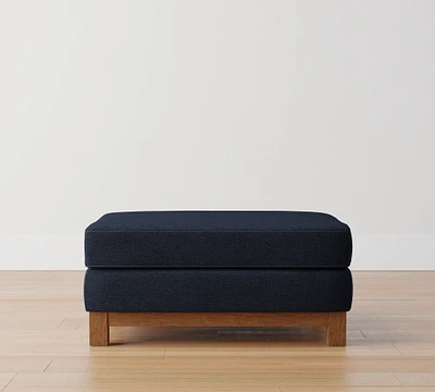 Jake Brindle Wood Base Ottoman