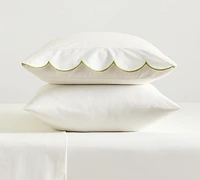 Monique Lhuillier Delphine Scallop Border Pillowcases - Set of 2