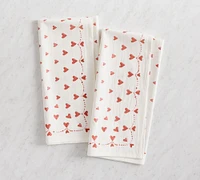 Painted Hearts Cotton Tea Towels - Set of 2